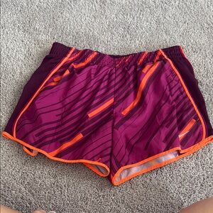 Nike Purple and Orange Athletic Shorts Lightweight Moisture-Wicking